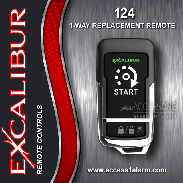 Excalibur 124 1-Way 1-Mile Range 1+1 2-Button Remote Control